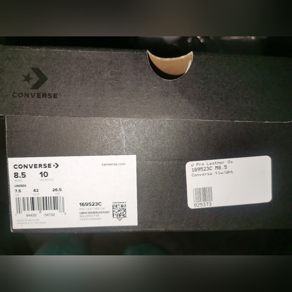 Converse - UNISEX Seam Tape Pro ox White Lemon Neon LTD Edition HIS&HER Sneakers - Picture 9 of 9